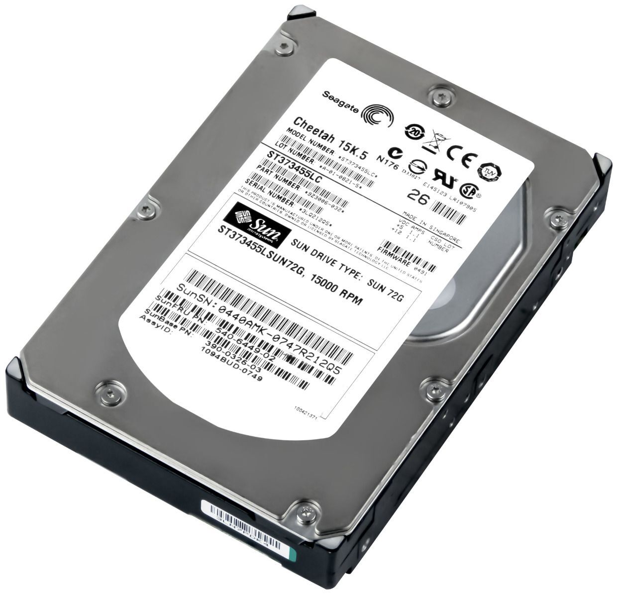 HARD DRIVE SUN 540-6449-02 ST373455LSUN72G 73GB 15K SCSI U320 3.5''