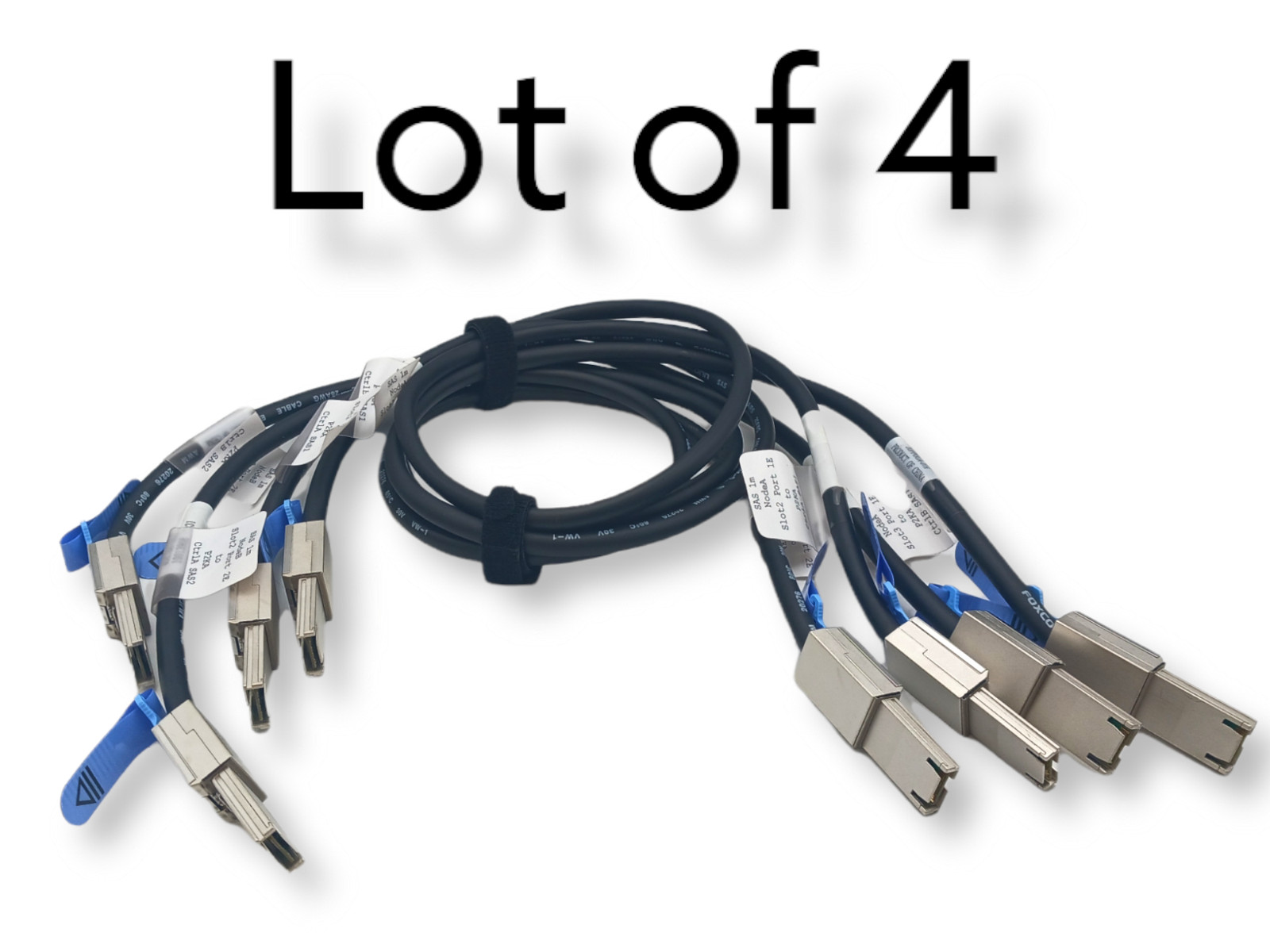 (4) HP 407337-B21 EXTERNAL MINI SAS 1M CABLE 407338-B21, 408766-001, 407344-002