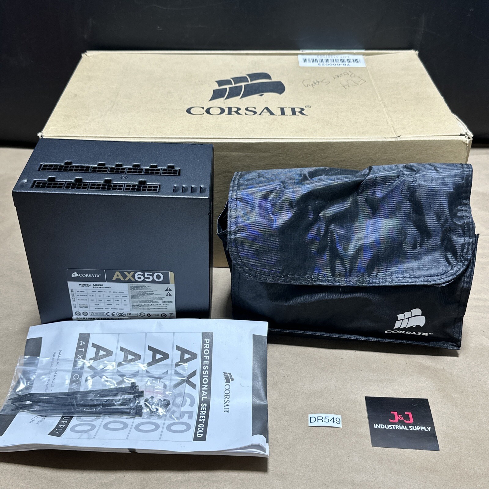 NEW OPEN BOX- Corsair AX650 Professional Series GOLD Power Supply Module 🇺🇸