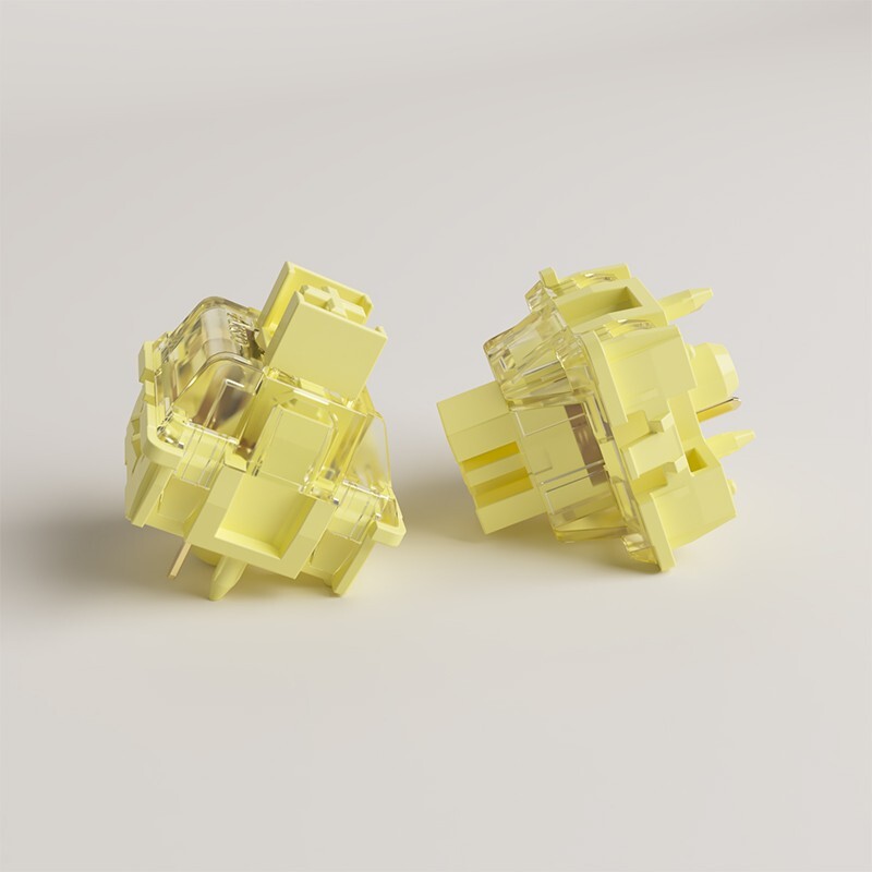 Lubed / Filmed Akko V3 Cream Yellow Pro Linear Switches(70Ct)
