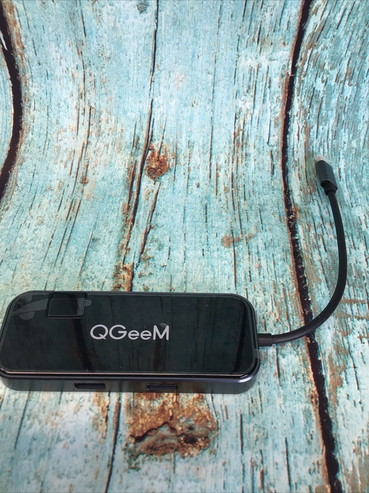 USB C Hub, QGeeM 6 Port USB C to HDMI Adapter with RJ45 Ethernet, 4k HDMI, 2 USB