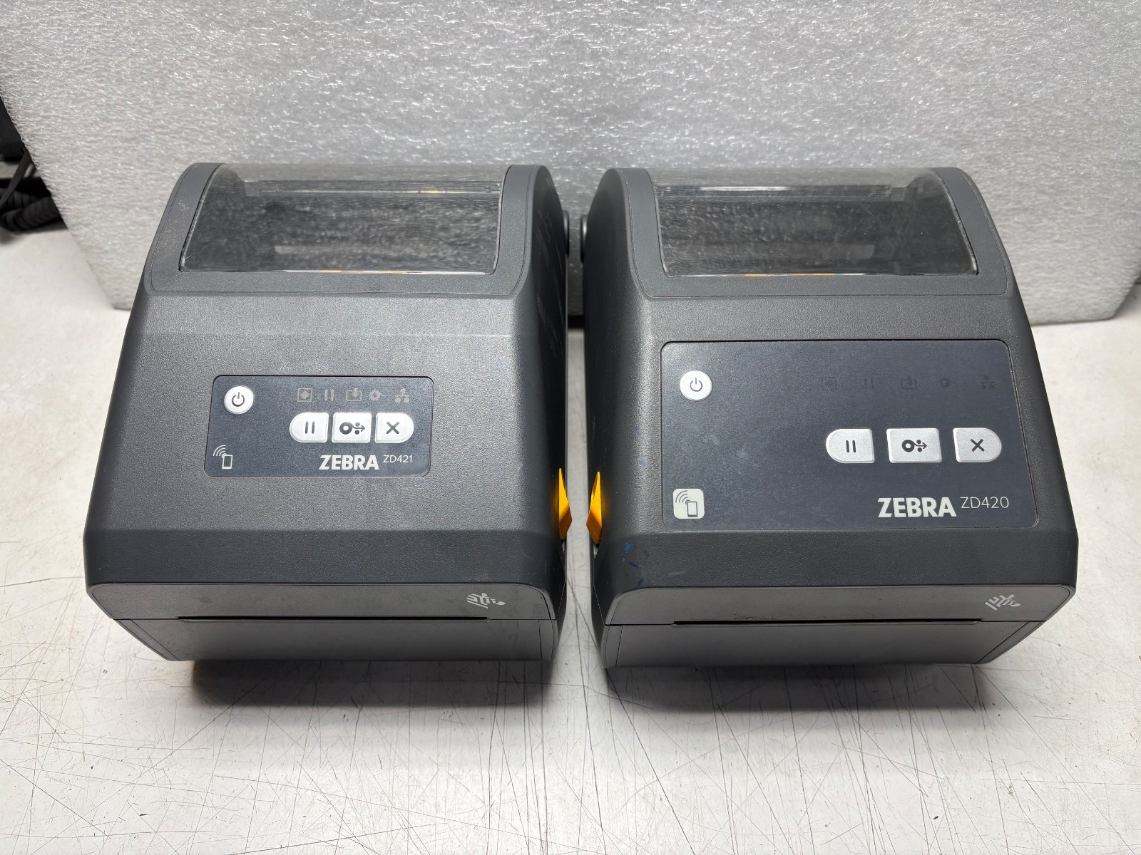Lot of 2 Zebra ZD421 / ZD420 Thermal Barcode Printers USB BT WiFi For Parts