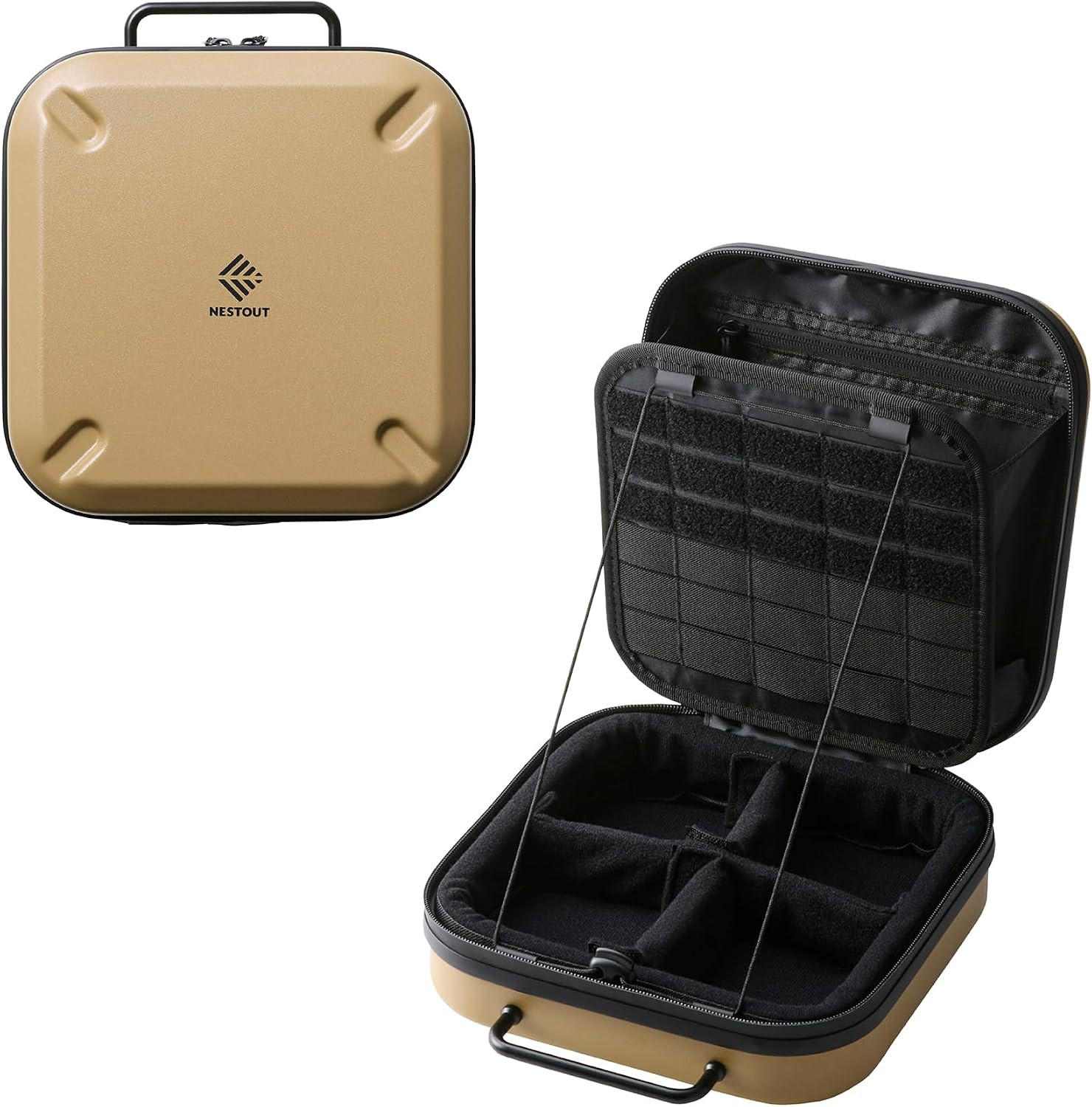 ELECOM NESTOUT Gear Storage Case, Lightweight Hard Shell, Water-Resistant, Stack