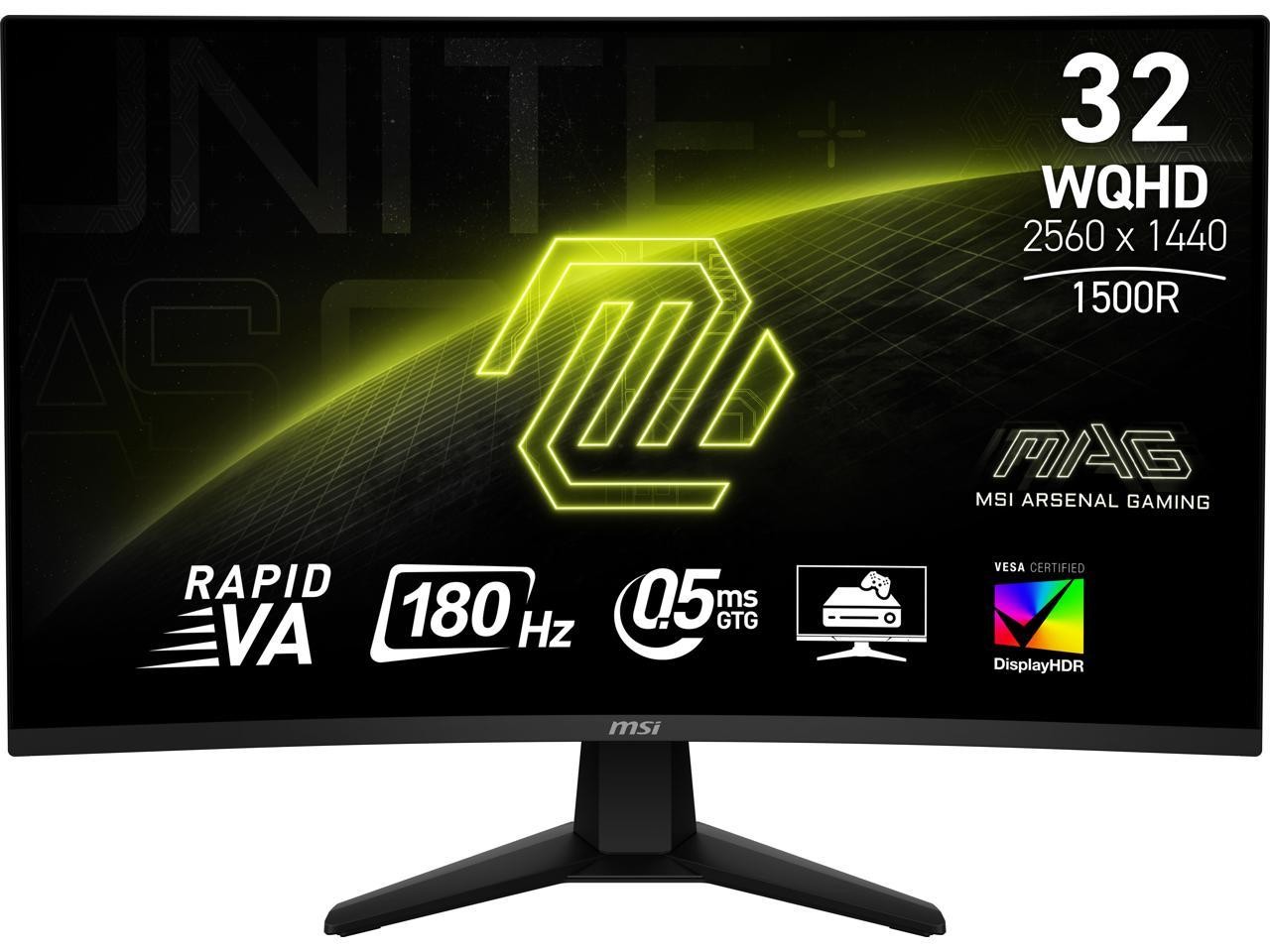 MSI MAG32CQ6F 32" WQHD Curved Gaming Monitor 180Hz