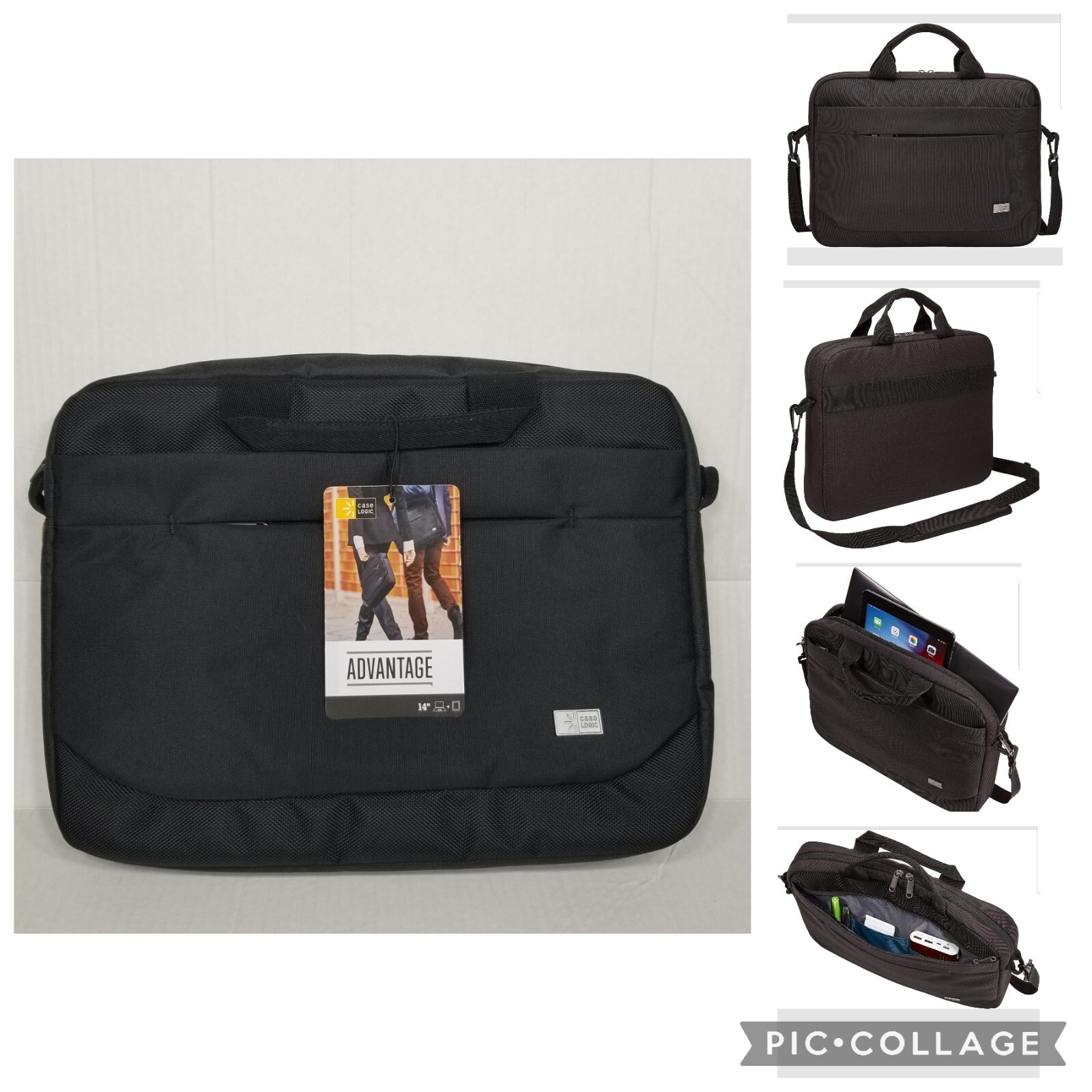 New Case Logic 3203986 Advantage 14  Black Tablet Laptop Shoulder Messenger Bag