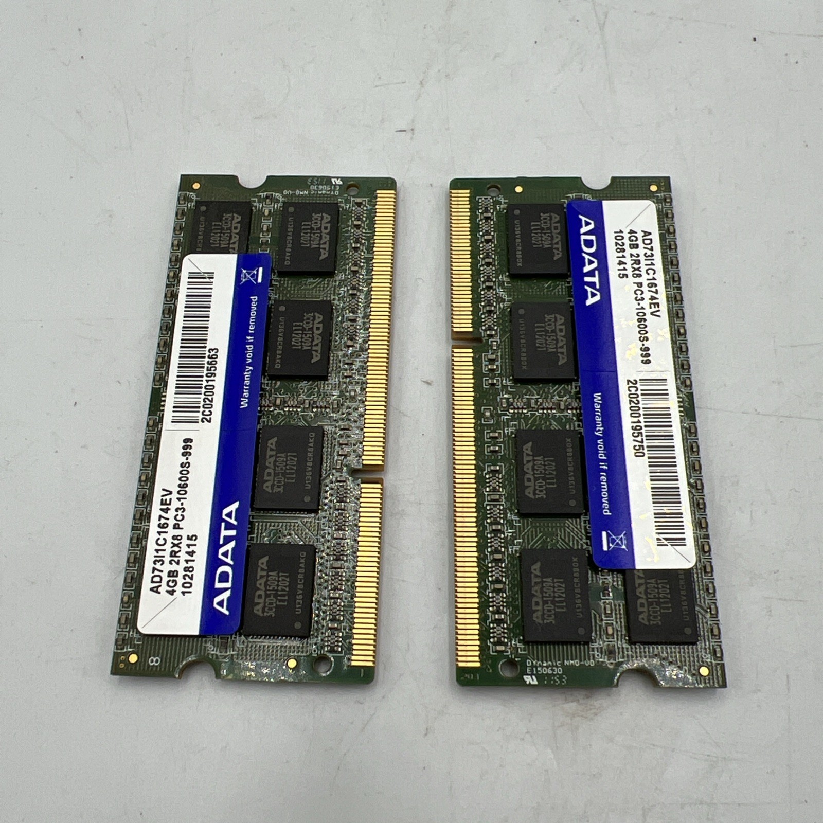 ADATA 8GB Kit 2x4GB DDR3 1333MHz PC3-10600S Laptop SODIMM RAM Memory 204-Pin