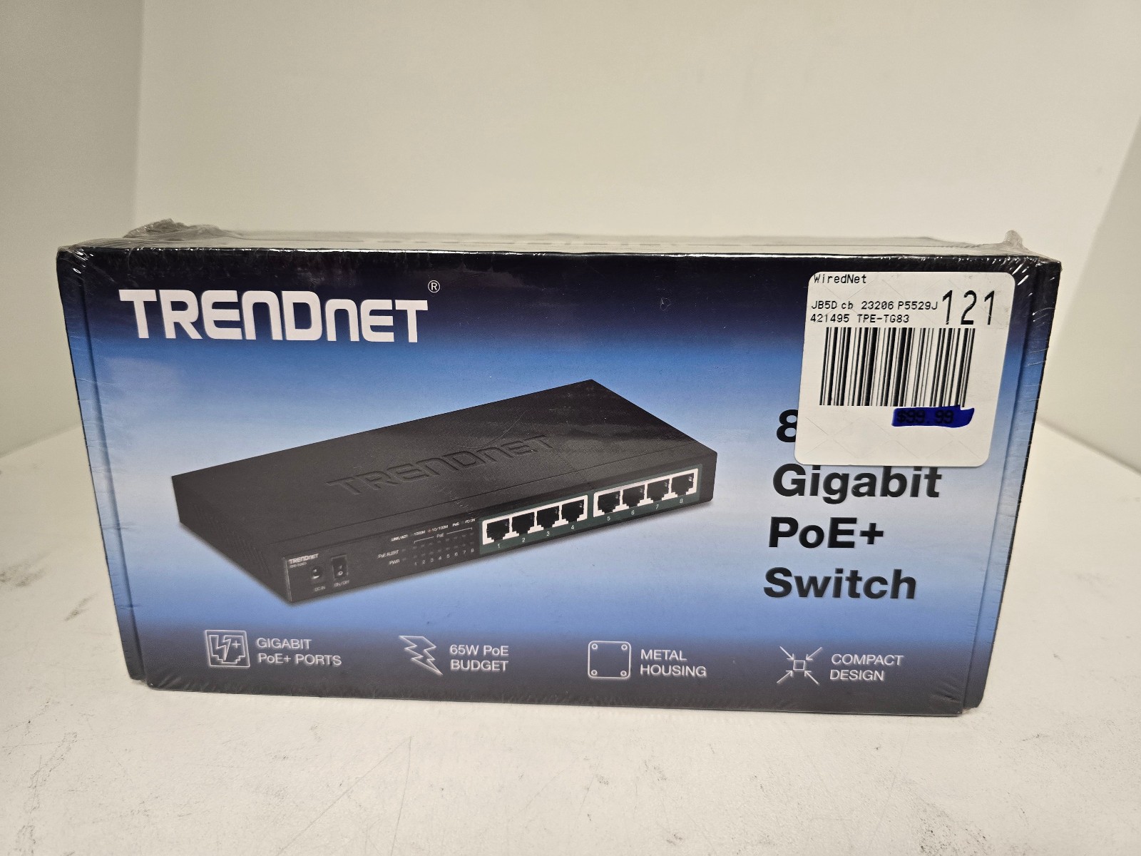 Trendnet TPE-TG83 8-Port Gigabit PoE+ Switch 65W Power Budget