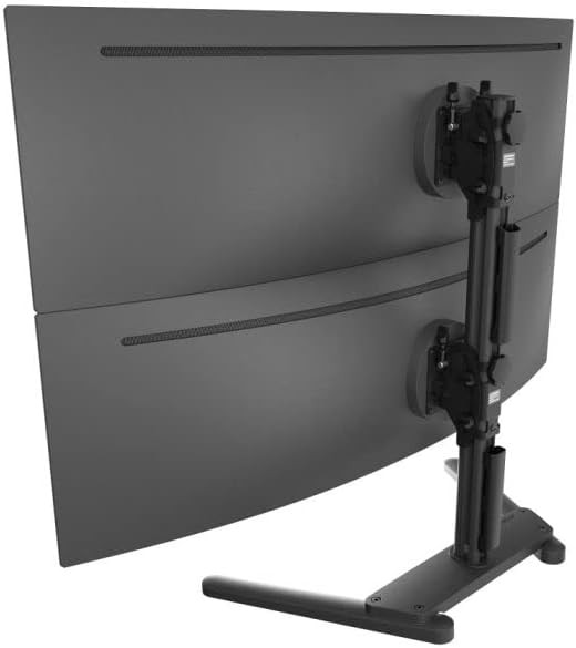 Atdec Freestanding Heavy Duty Dual Vertical Monitor Mount AWMS2BT75FSB
