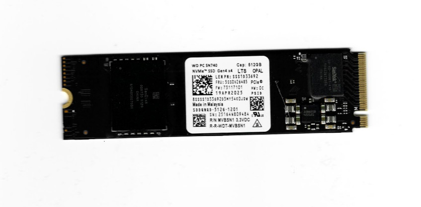 WD SN740 512GB SDDQNQD-512G-1201 NVMe Solid State Drive SSD NVMe Gen4x4 100%