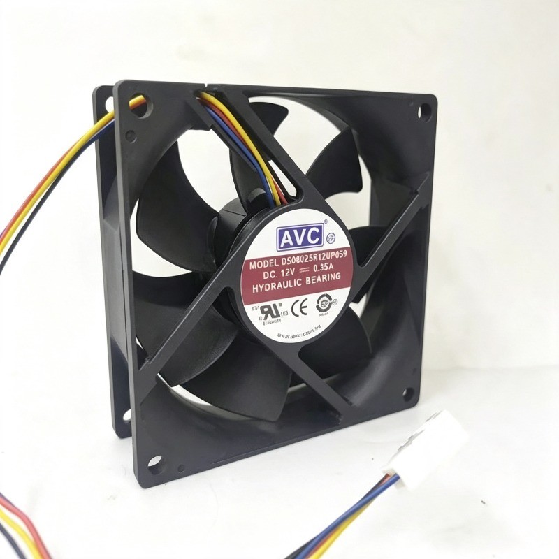 1pcs For AVC DS08025R12UP059 8025 12V 0.35A 8cm 4-Pin PWM Speed Control Fan