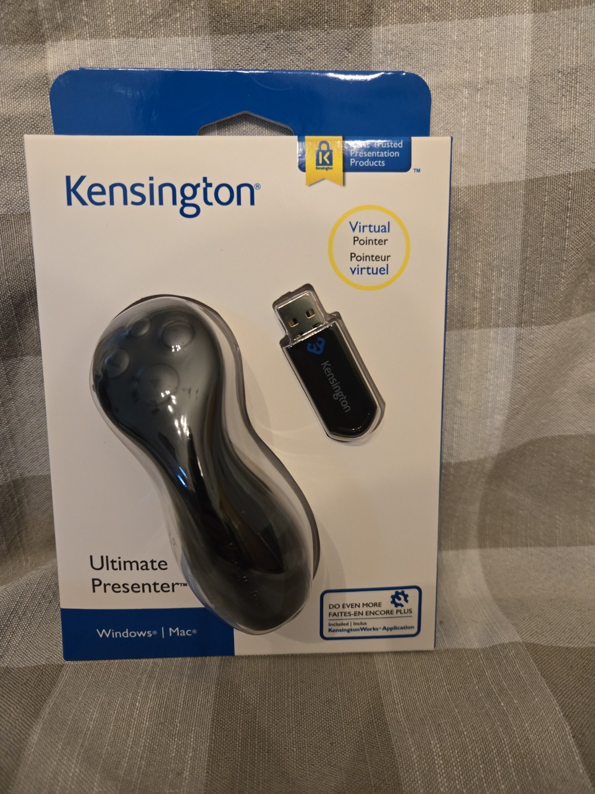 Kensington Ultimate Presenter Wireless USB Receiver Remote Pointer Black A2013A