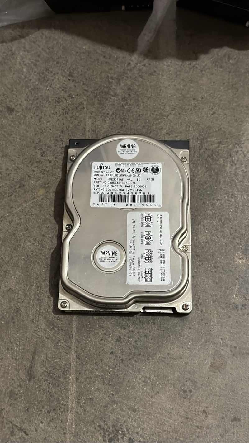 Fujitsu MPE3043AE 4.3GB 3.5" IDE PATA 5400RPM Desktop Hard Drive