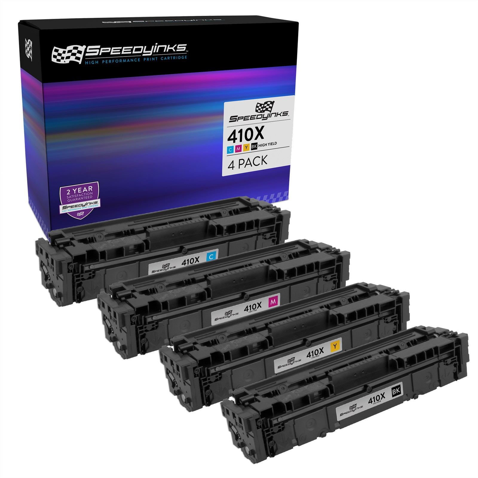 SPEEDY Compatible Toner Cartridge 410X HY 1 Black 1 Cyan 1 Magenta 1 Yellow 4PK