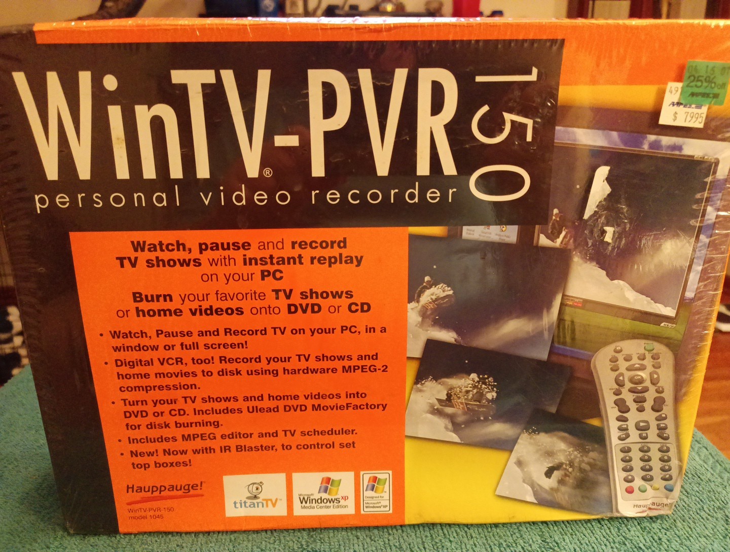 Hauppauge WinTV-PVR-150 Personal Video Recorder - Vintage New Sealed In Plastic 