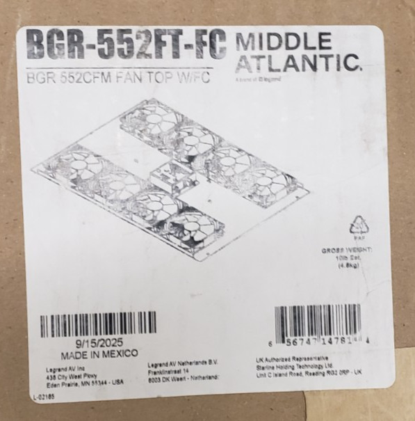 Middle Atlantic BGR-552FT-FC