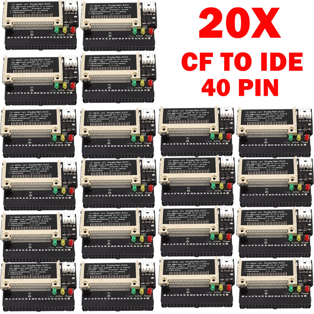 20X Compact Flash CF to 3.5 Female 40 Pin IDE Bootable Adapter Converter Cards