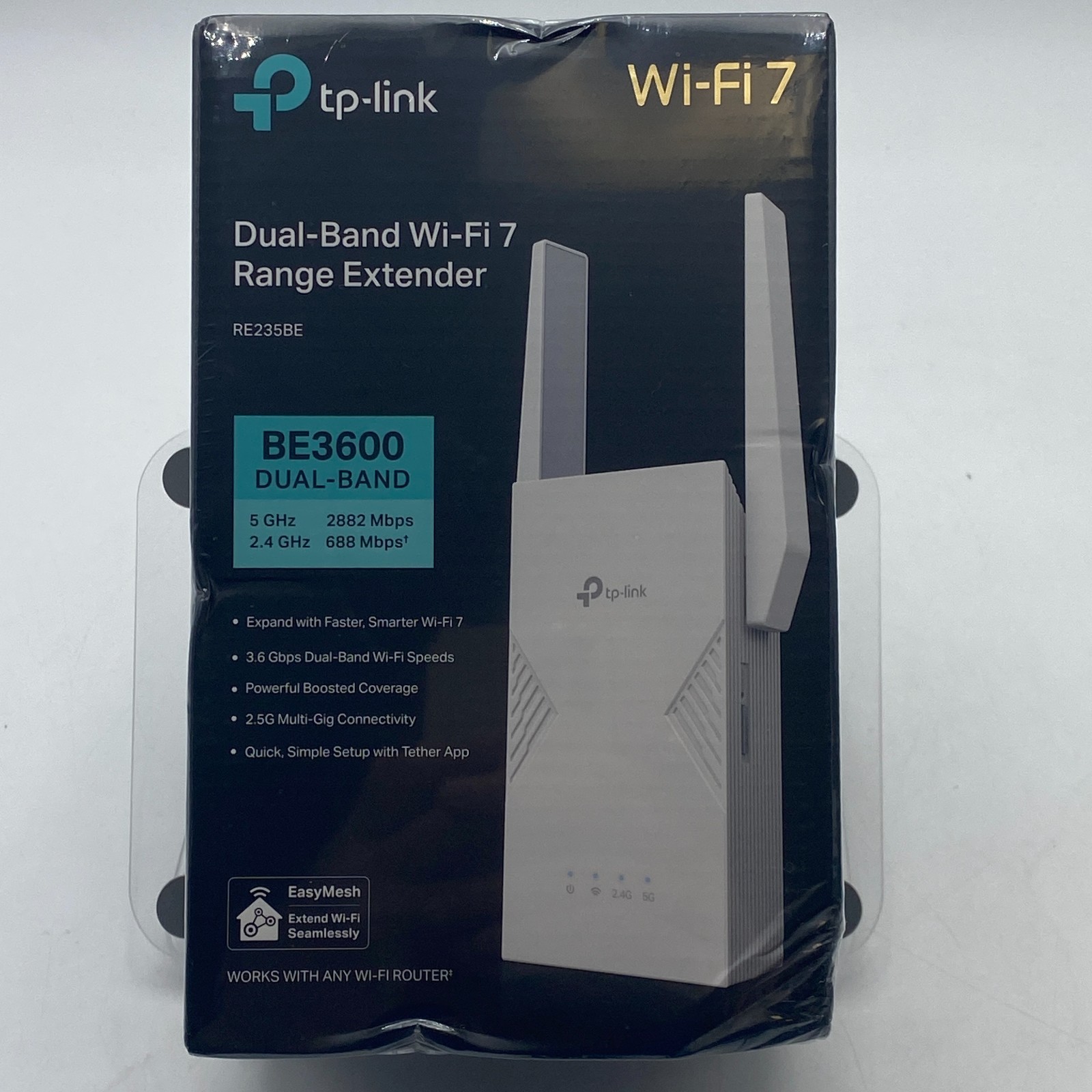 TP-Link BE3600 Duel Band (5 GHz / 2.4 GHz) Wi-Fi 7 Range Extender (RE235BE) New