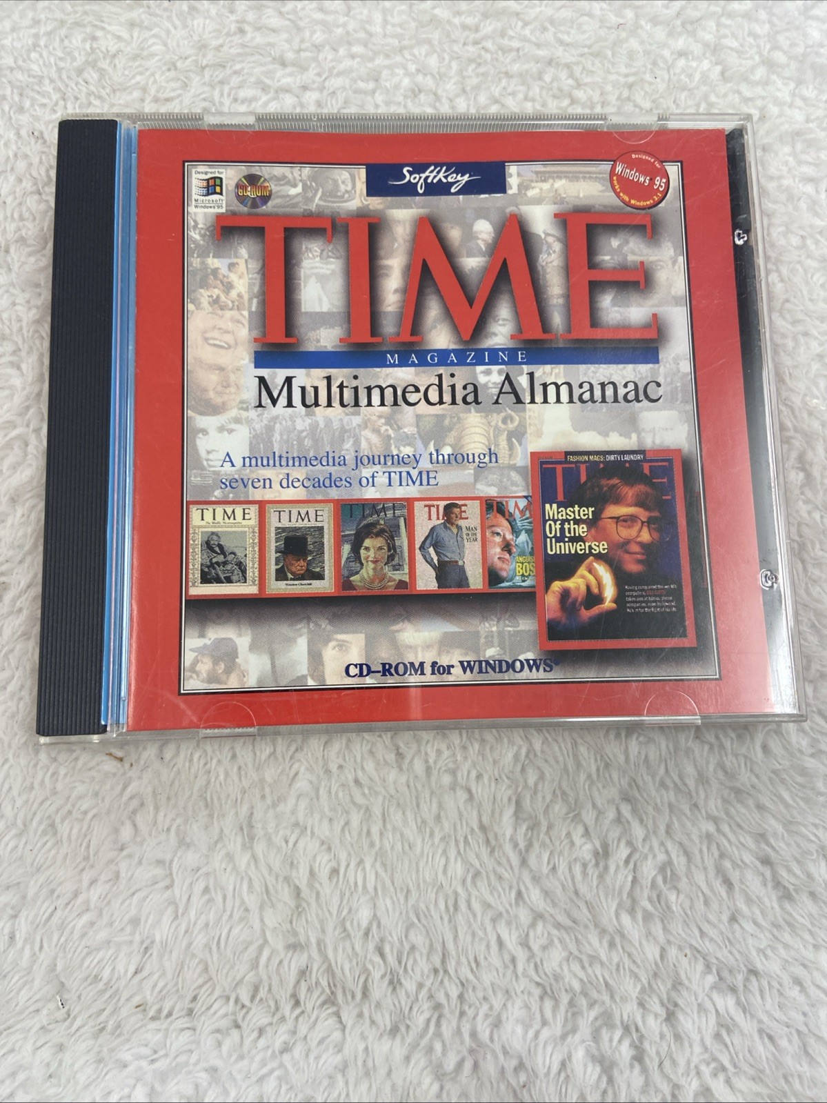 Time Magazine Multimedia Almanac PC CD ROM Vtg Softkey Win 1996