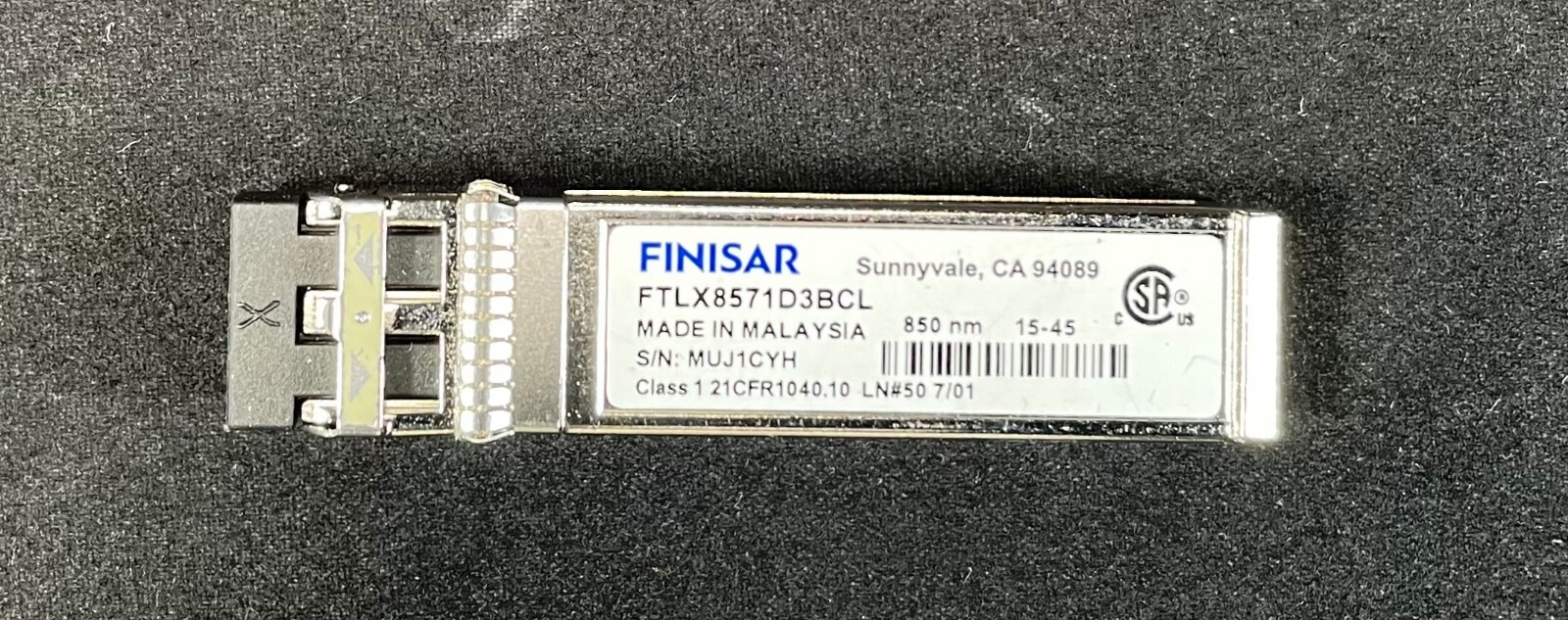 Finisar FTLX8571D3BCL  SFP+SR SW 10Gb/s 850nm  SFP+ Transceiver -Same Day Ship