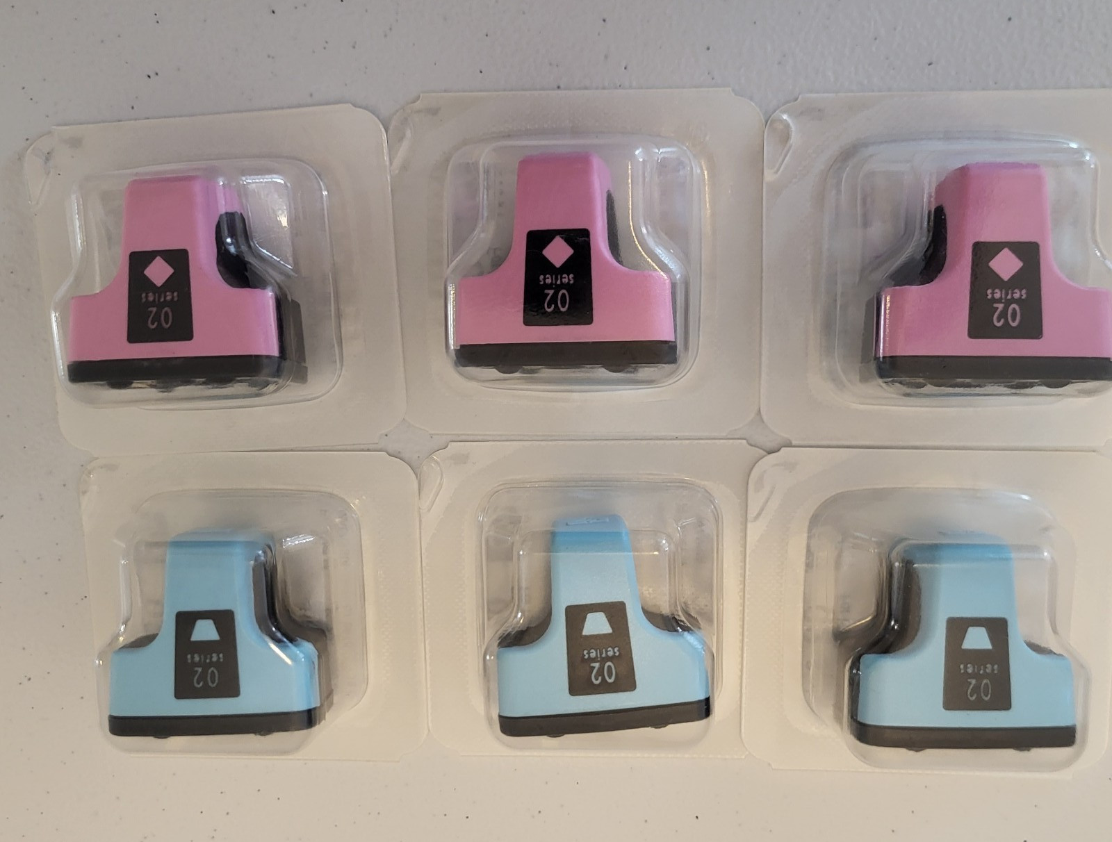 6 NEW HP 02 Series Photo Packs Ink Cartridges Cyan and Magenta
