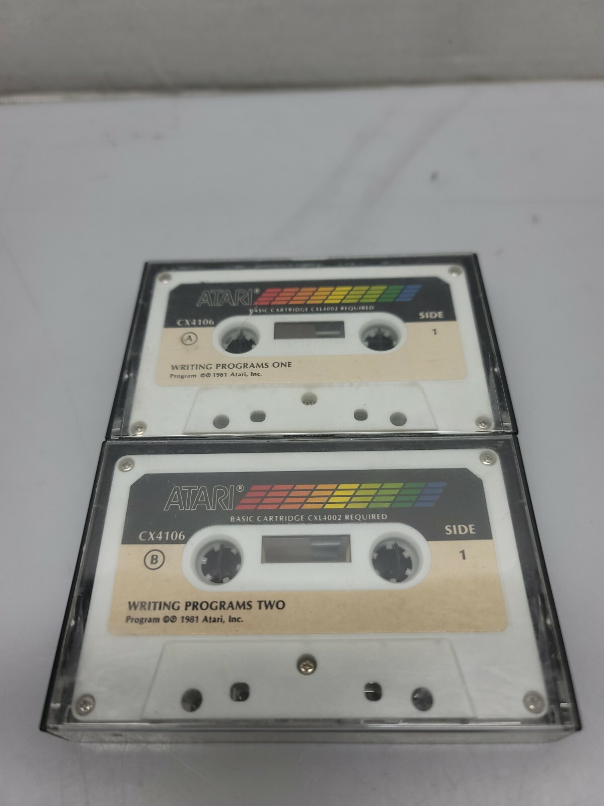 Atari Writing Programs One & Two CX4106 Cassette Cartridge - Untested