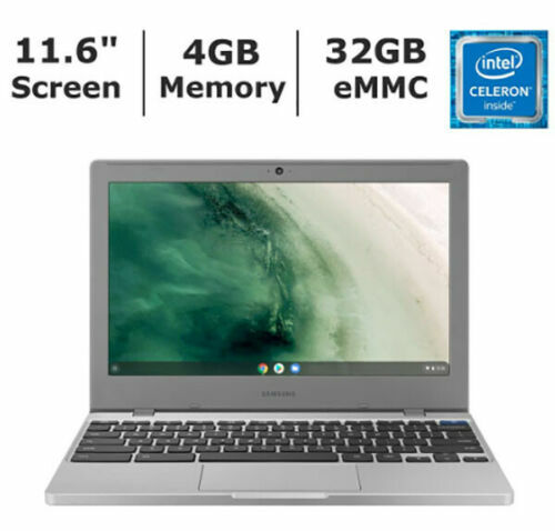 NEW Samsung Chromebook 4 11.6" HD Intel N4000 4GB RAM 32GB eMMC Google Classroom