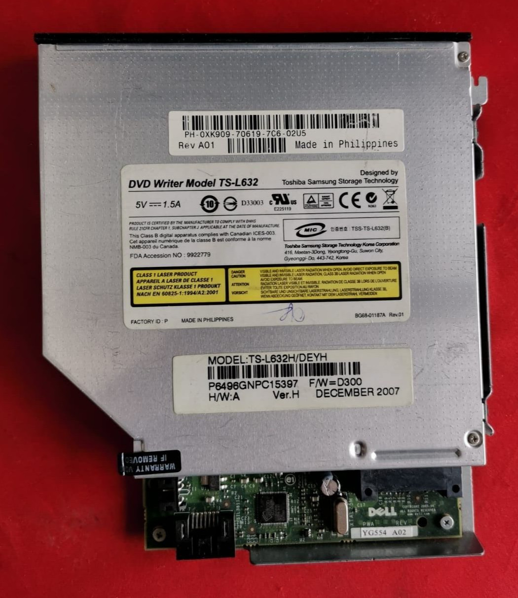 Toshiba Samsung DVD Writer Multi Burner Drive Model TS-L632 Replacement Used