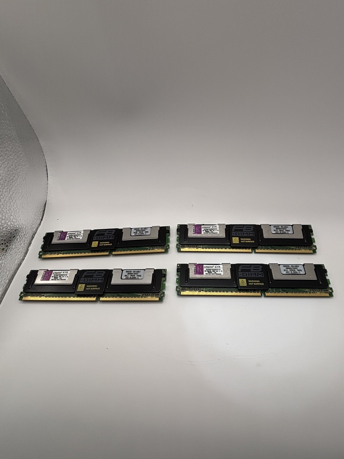 Lot of 4 - Kingston 1GB PC2-5300F DDR2 667MHz ECC Server RAM KVR667D2S8F5/1G
