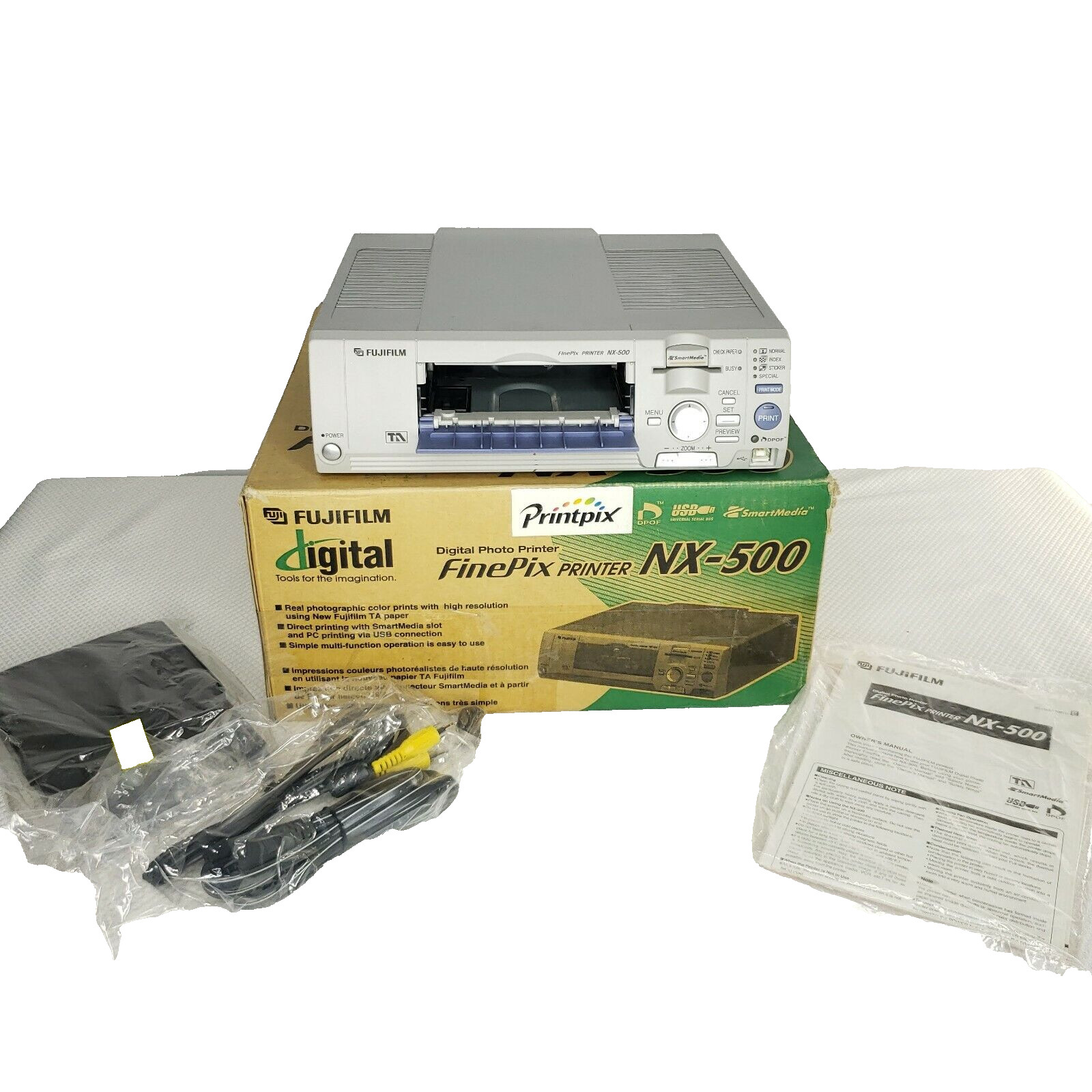 Vintage Fujifilm NX 500 Digital Photo Thermal Printer New Open Box Japan