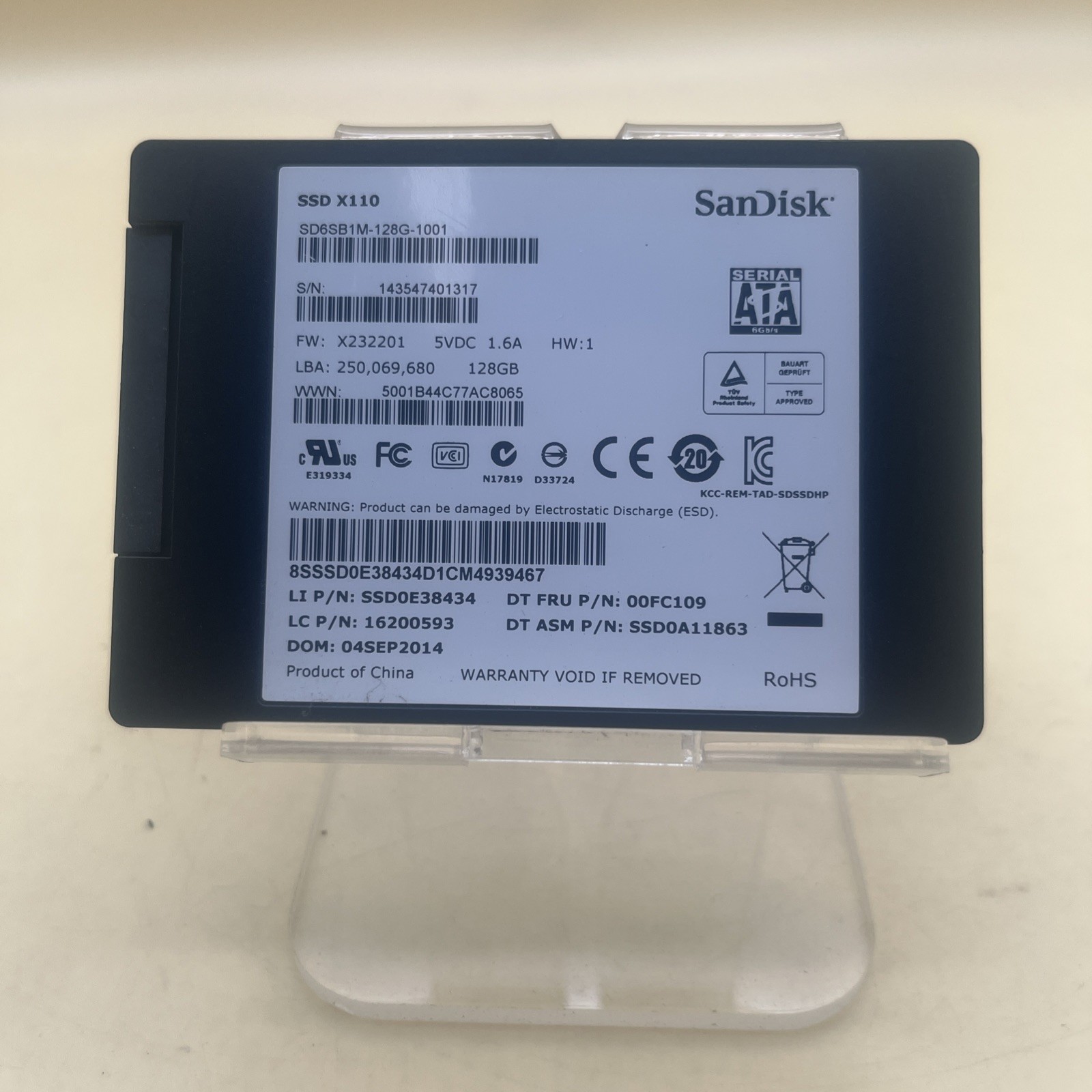 Lot of 3 SanDisk X110 128GB 2.5" SATA III 6Gbps SSD SD6SB1M-128G-001