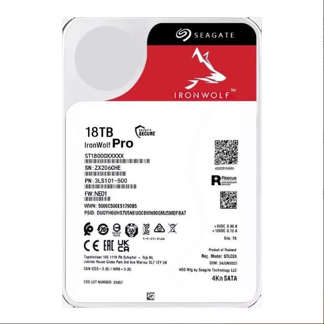 FIT FOR Seagate IronWolf Pro ST18000NT001 18TB 7200RPM 256MB 6Gb/s 3.5 SATA HDD