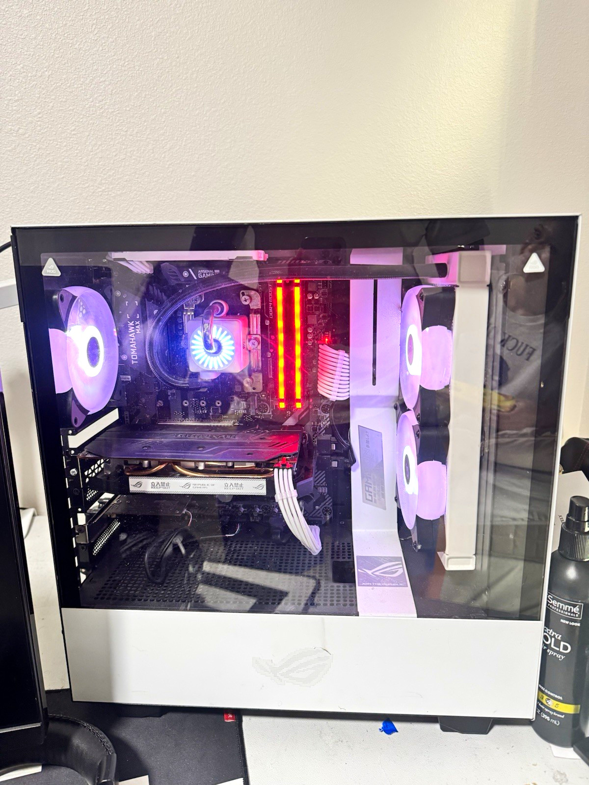 ASUS ROG ROG Series White/Black RGB Lighting Gaming Desktop Tower PC