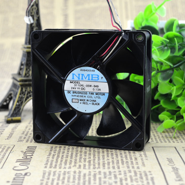 NMB 3110KL-05W-B49 fan 80*80*25mm 3pin 24V 0.13A