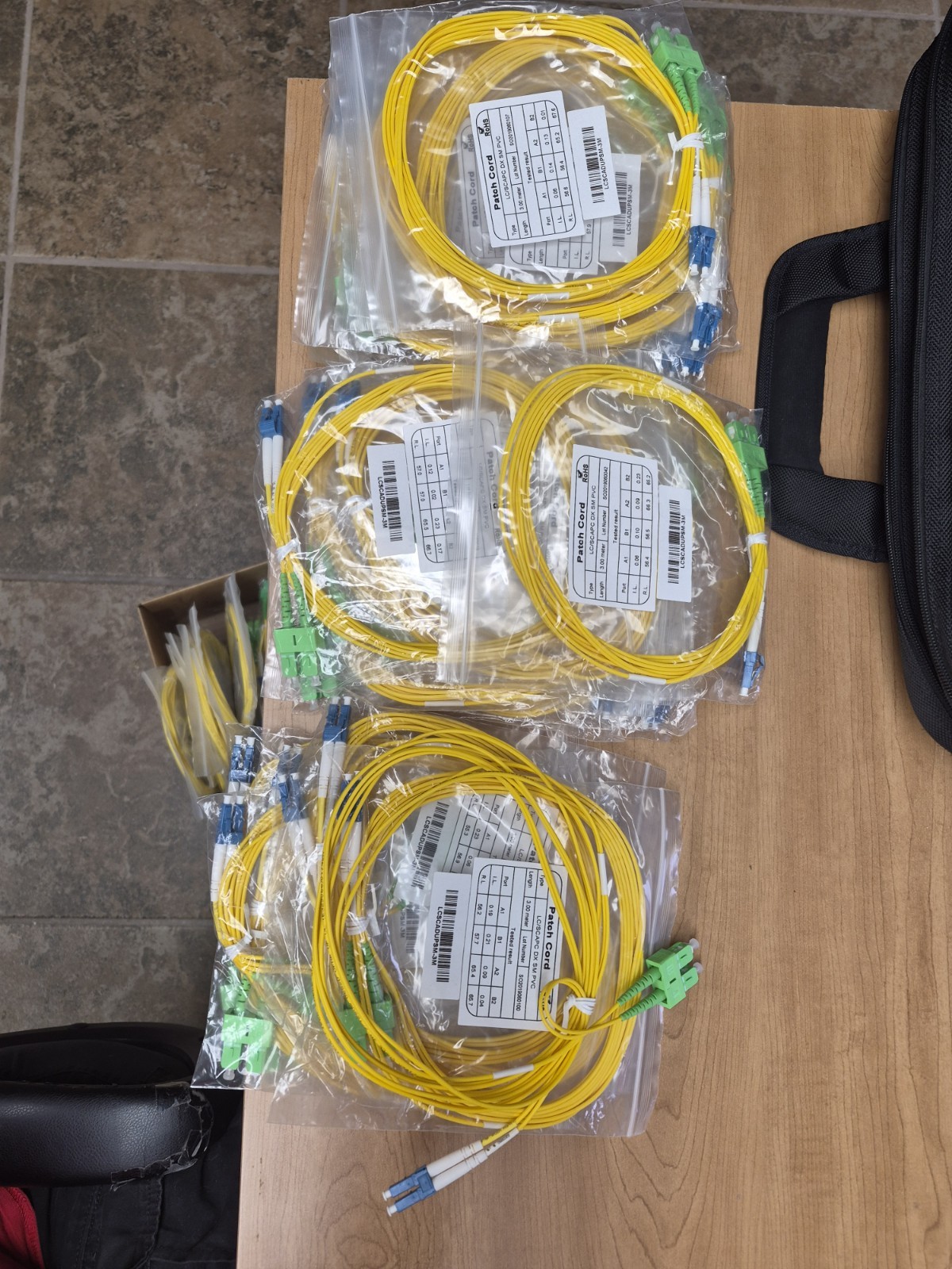 LC-UPC/SC-APC DX SM PVC Yellow 3m Patch Cord RoHS Certified