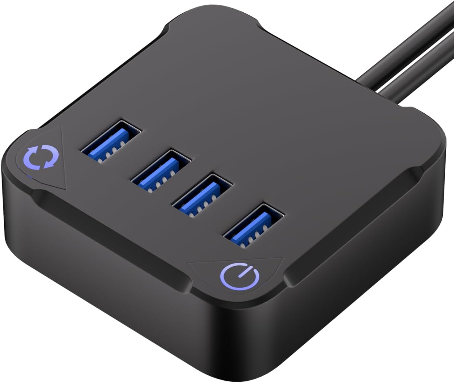 External PC Power Button with 4-Port USB 3.0 Hub for Desktops