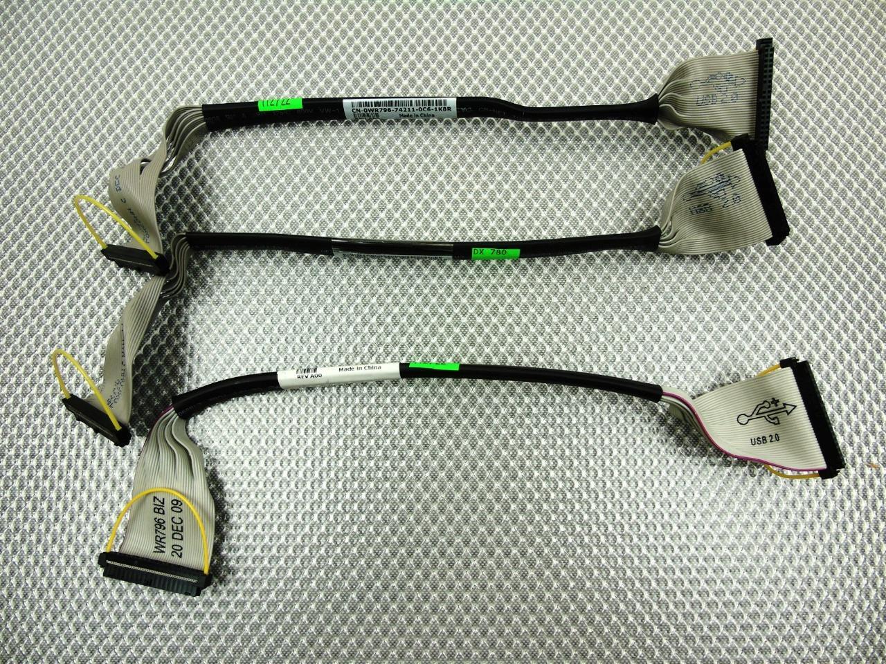 Lot of 3 - Dell OptiPlex 760 780 PC Front USB Audio I/O Cable - WR796, 0WR796