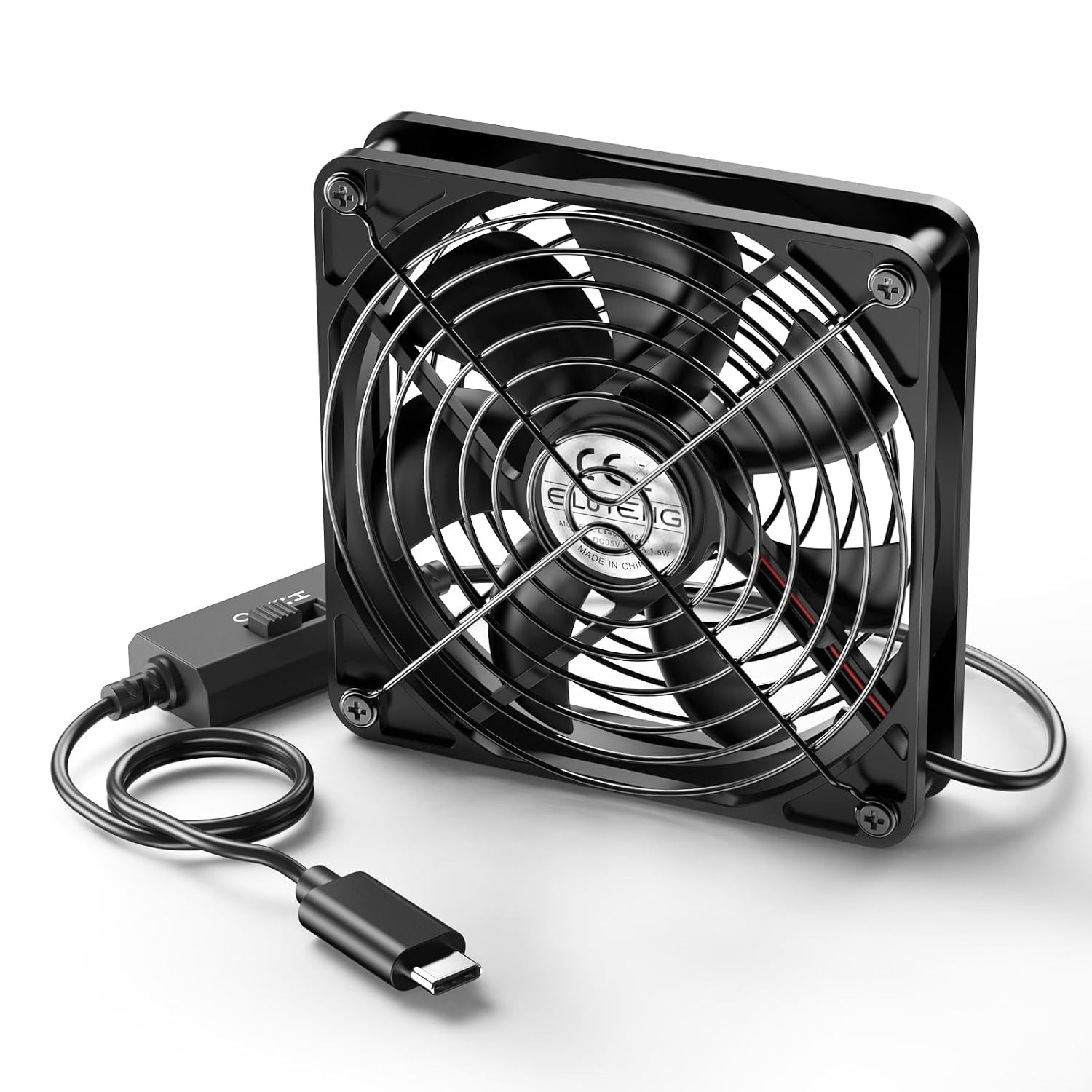 140Mm PC USB-C Fans with 3 Speed Controller USBC Powered Fan 5V Quite