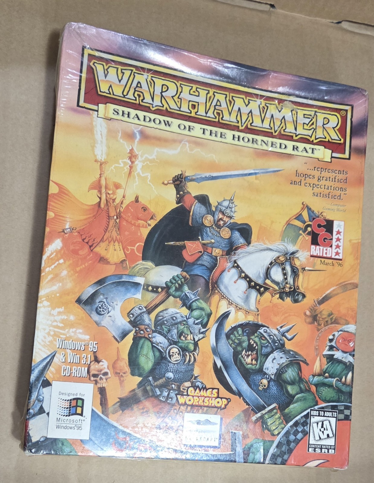 NEW SEALED Warhammer: Shadow of the Horned Rat PC Game 1995 Retail Big Box