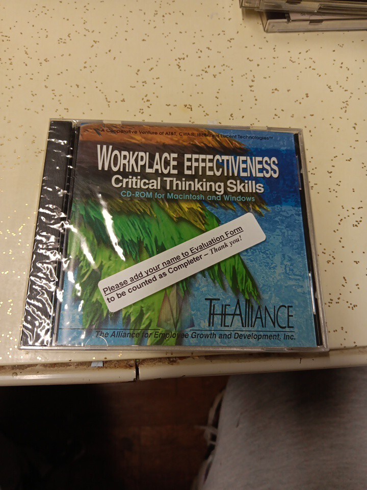 WORKPLACE EFFECTIVENESS CRITICAL THINKING SKILLS, CD-ROM FOR MACINTOSH AND WINDO