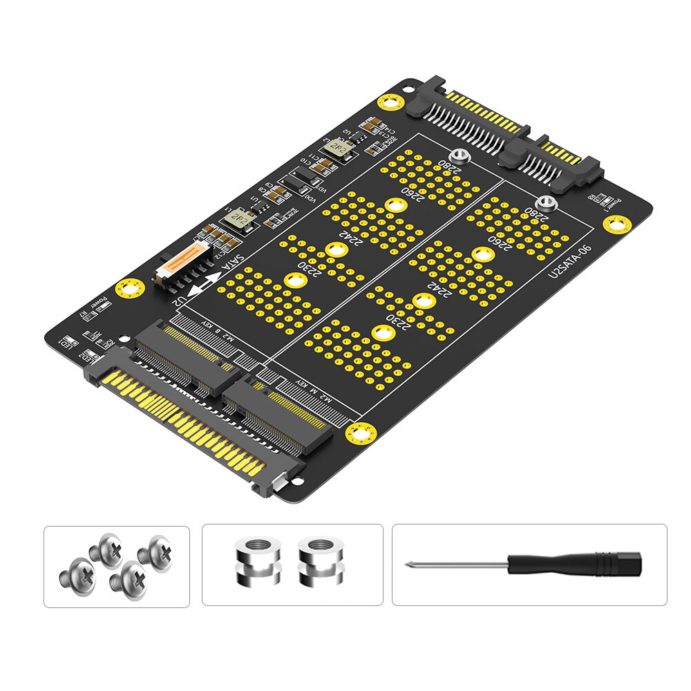 2 in 1 Combo M.2(NGFF) NVME PCI-E SSD to U.2 SFF-8639 ＆M.2( NGFF) SATA SSD 