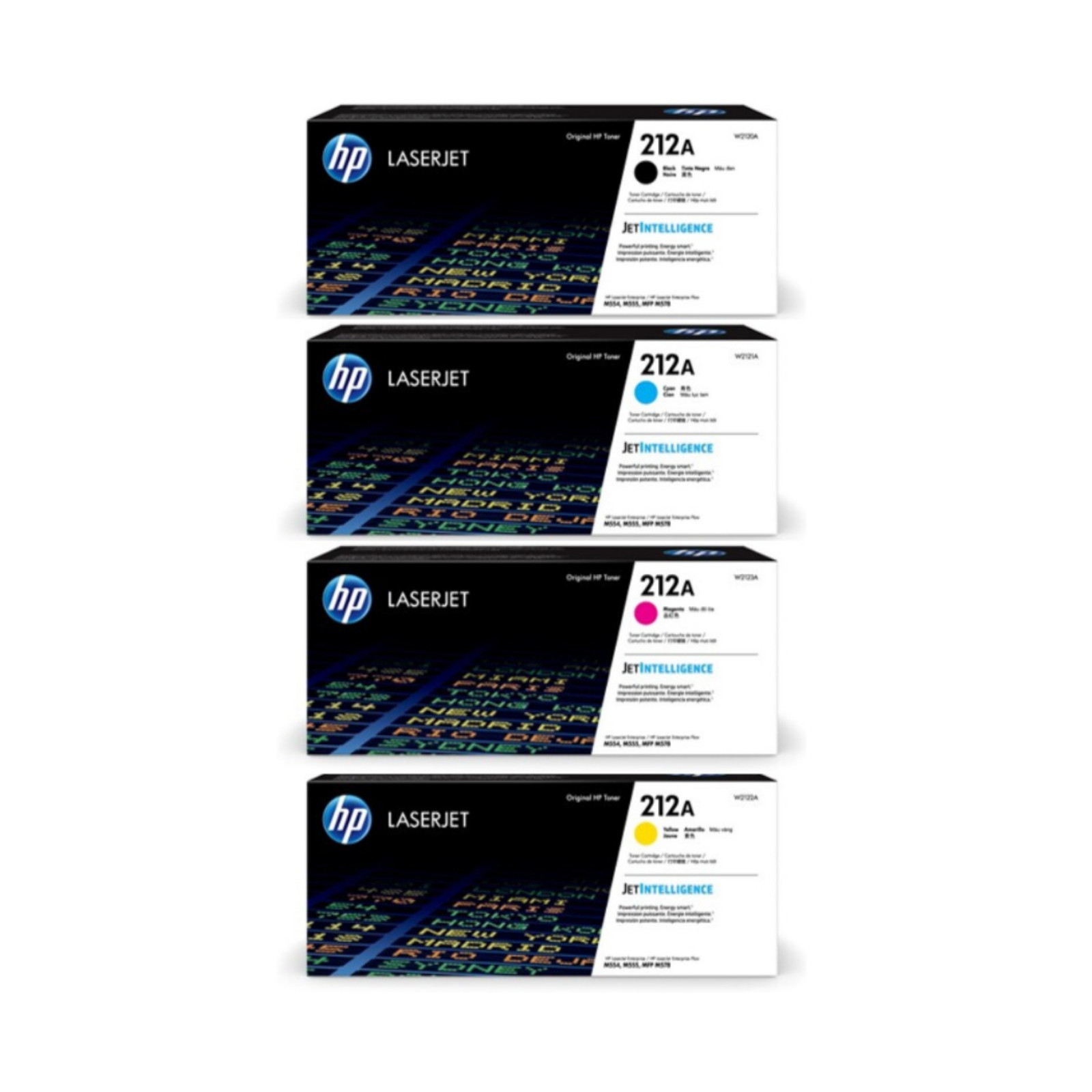HP 212A Toner Cartridge Set W2120A-W2123A Genuine OEM Factory Sealed Fast Ship