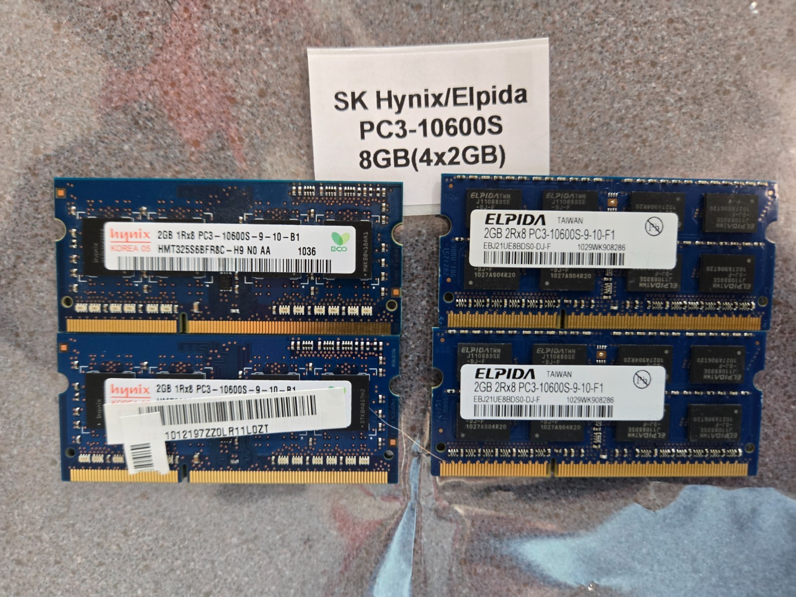 SK Hynix / Elpida 8GB (4x2GB) PC3-10600s DDR3 laptop memory ram