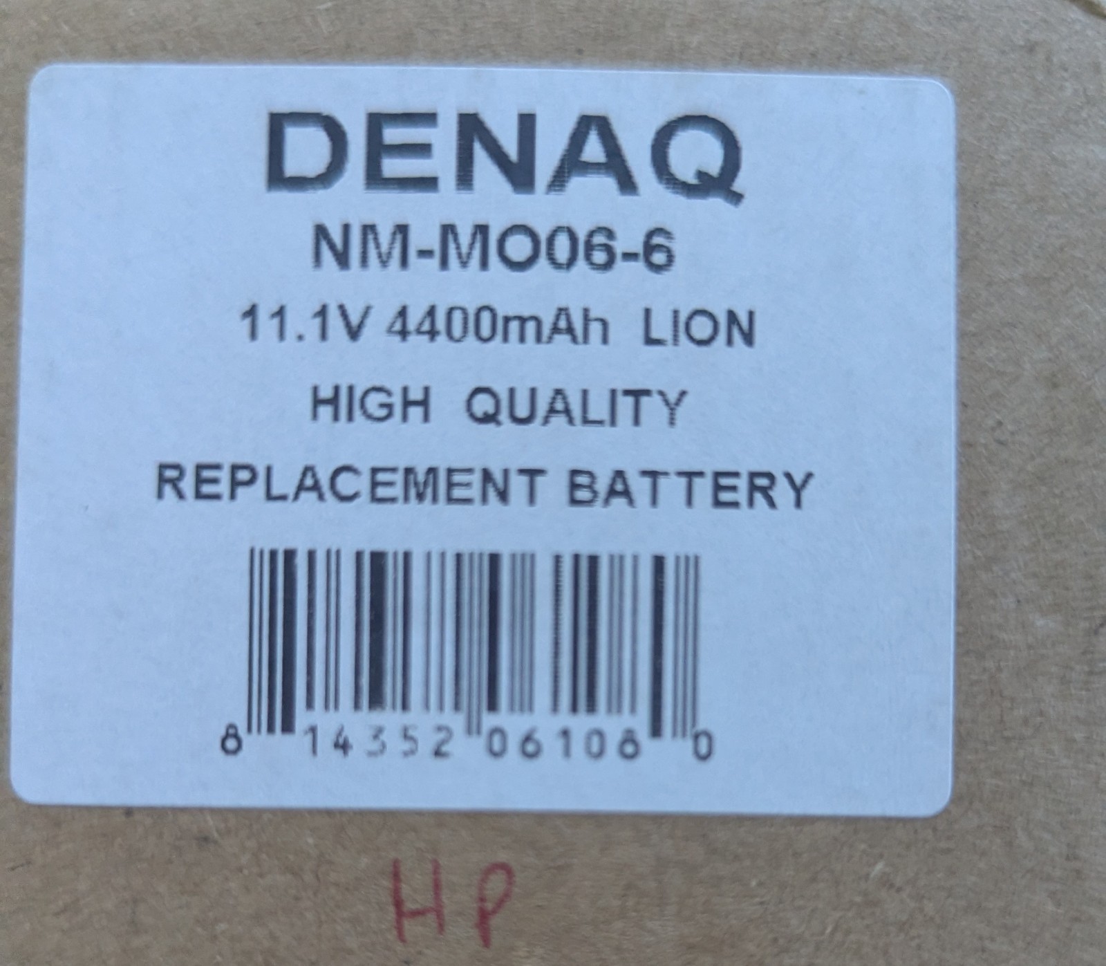 DENAQ NM-H006-6 Laptop Battery 11.1V 4400mAh 6-Cell Li-Ion NEW
