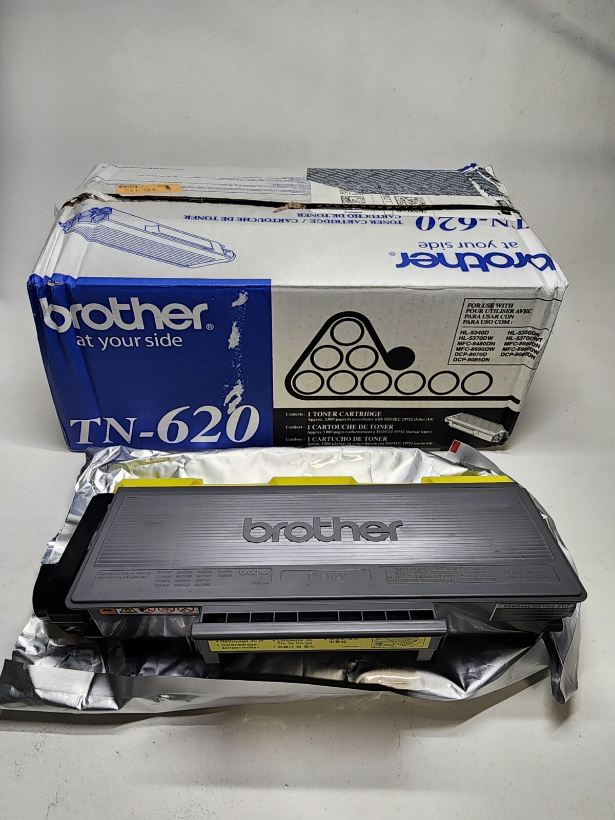 GENUINE Brother TN-620 TN620 BLACK Toner DCP-8080 8085 HL-5340D 5350 5370 MFC-84