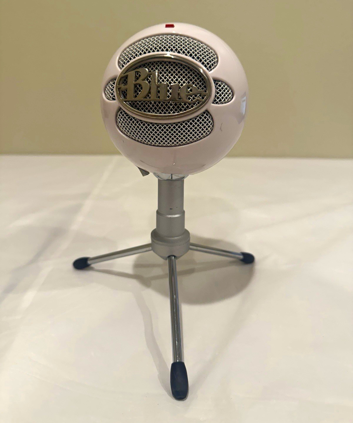 Blue Snowball iCE USB Microphone White/Silver Freestanding w/ Adjustable Stand