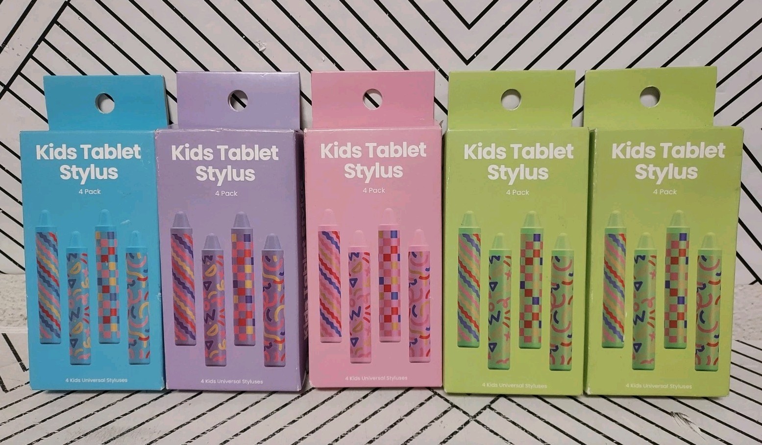 🥥 GEMS Kids Tablet Stylus 4pk Purple, Pink, Blue, & Green🆕️LOT OF 5‼️