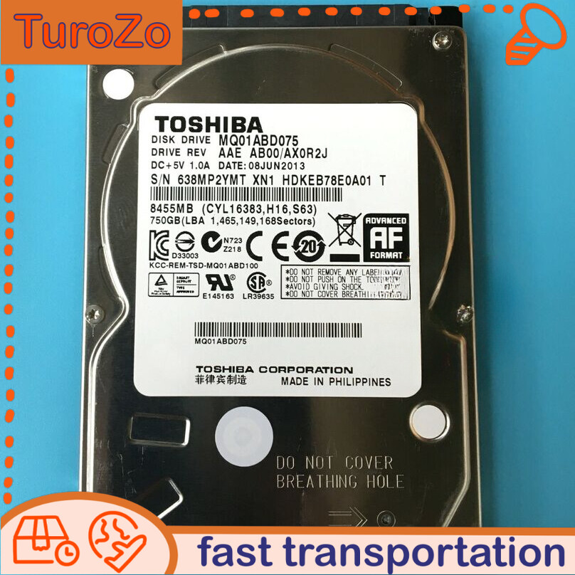 MQ01ABD075 Toshiba 2.5'' 750GB 5400RPM - SATA 3.0GB/S Internal HDD