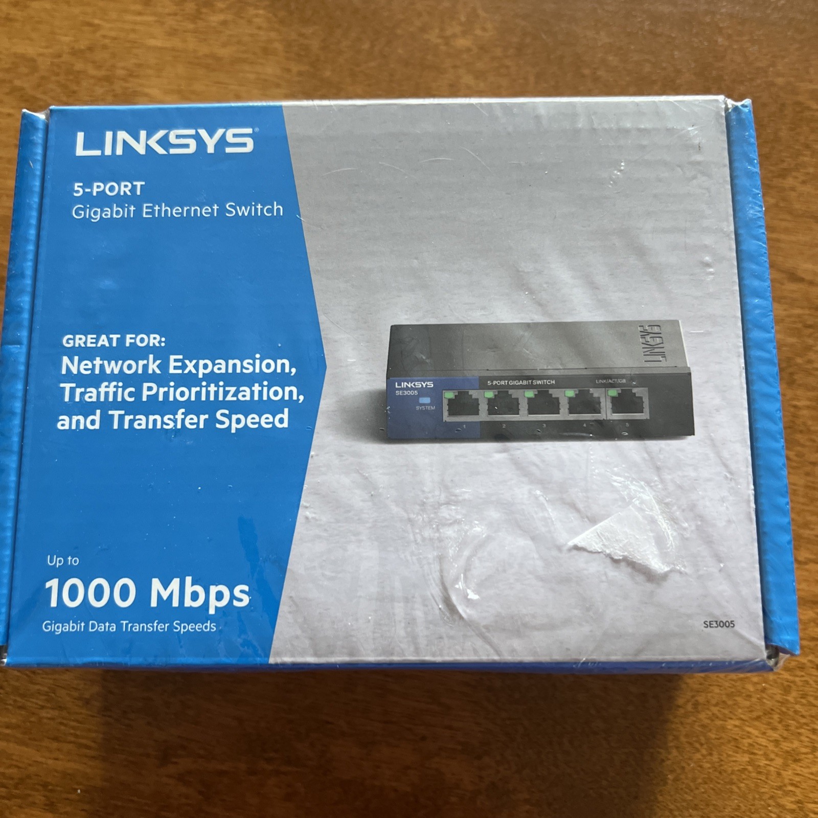 Brand New Linksys 5-Port Gigabit Ethernet Switch - SE3005