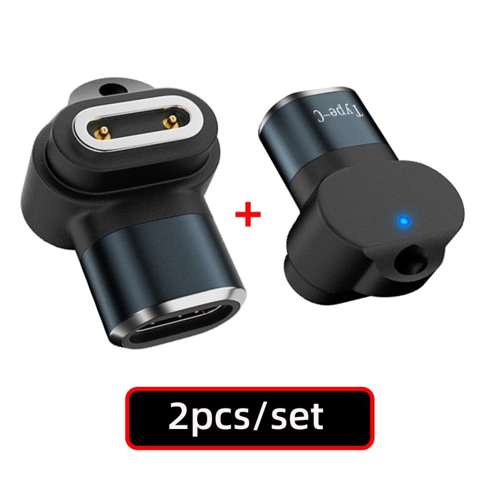 2 Pack USB C to DC 5V/12V Pitch 5.0mm 2Pin Magnetic Smart Watch Charging Adapter