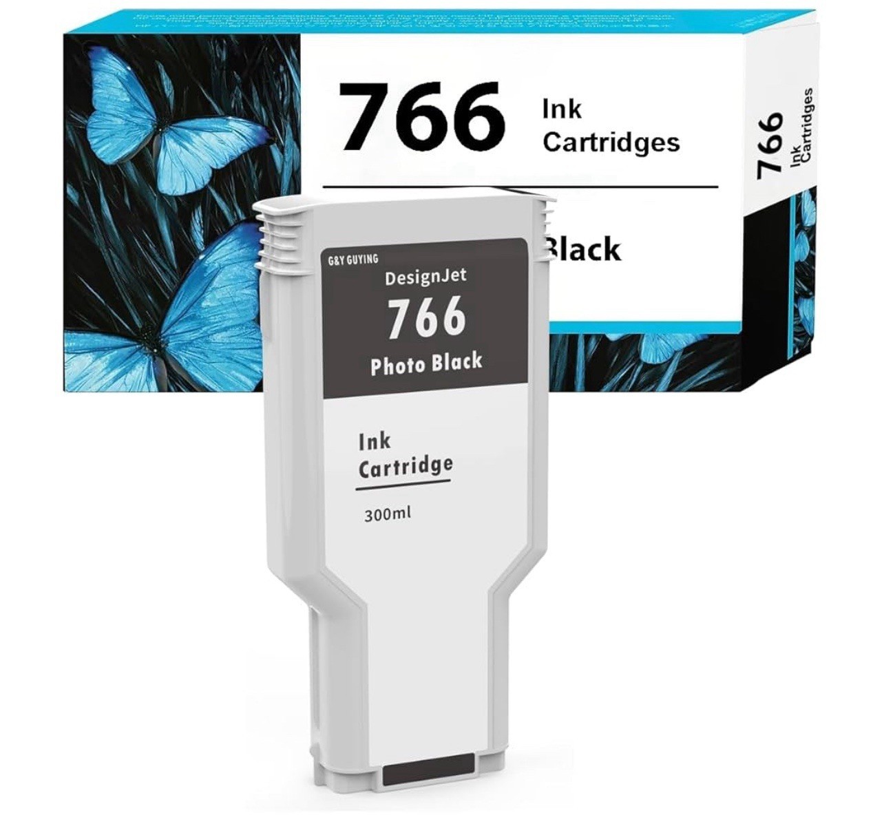 Compatible 766 Photo Black Ink Cartridge, 300ml,P2V94A 3ED55A Replacement